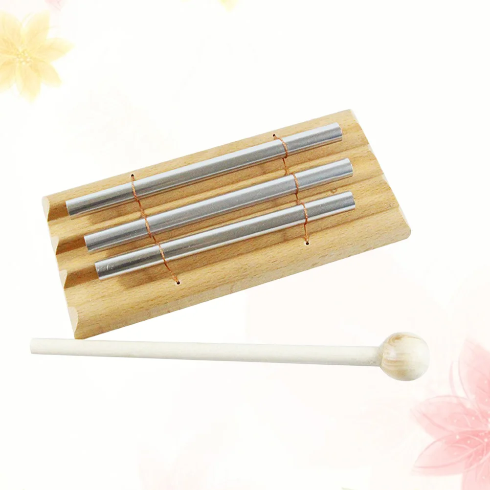 

1PC Trio Chime 2-Note Wooden Metal Tubes Meditation Chime Kids Percussion Xylophone for Children Toddler