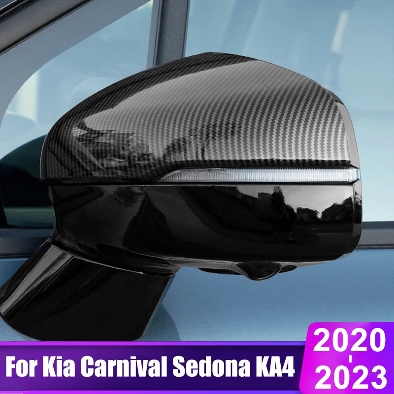 For Kia Carnival Sedona KA4 2020 2021 2022 2023 Car Side Rearview Mirror Cap Cover Shell Trim Sticker Exterior Accessories