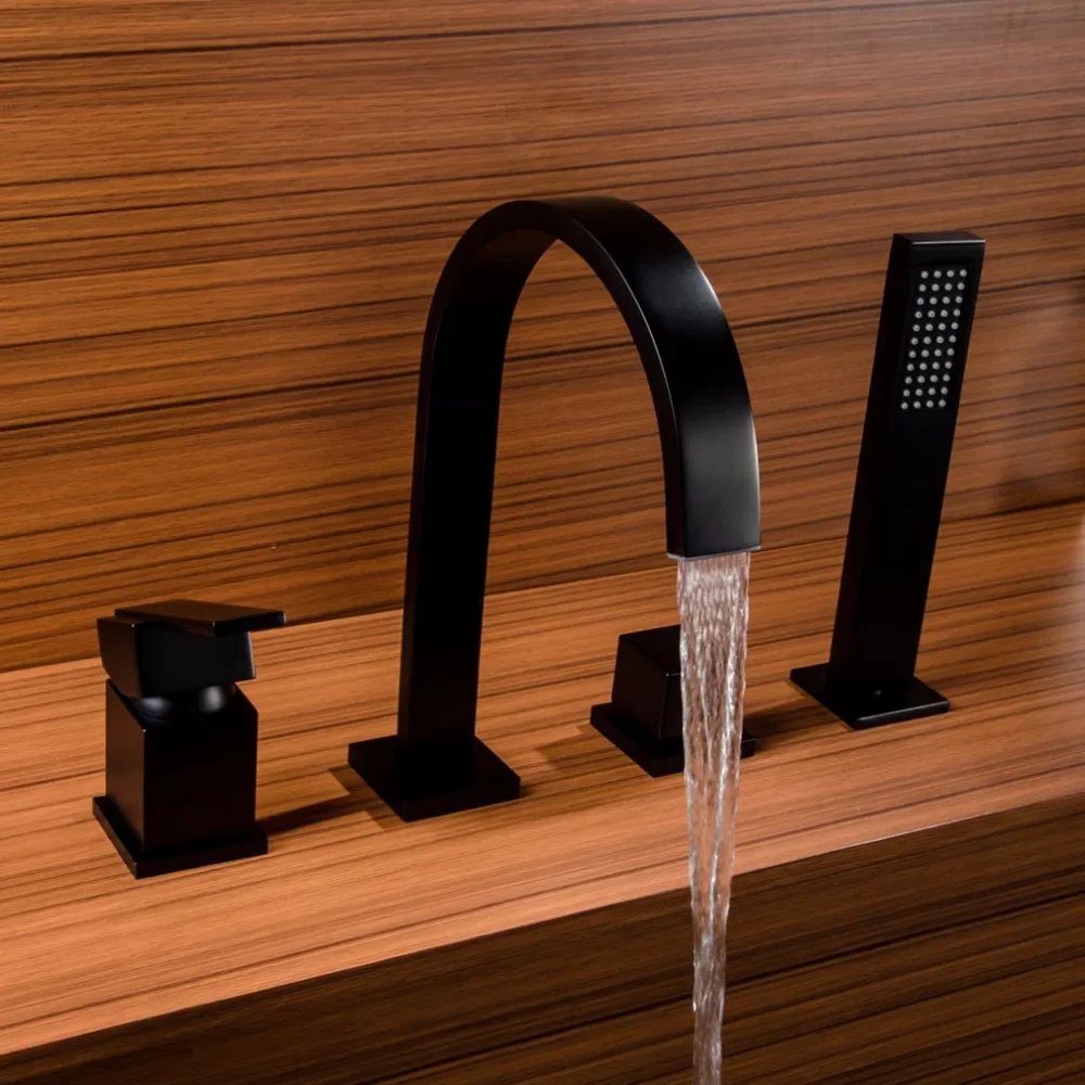 Vidric черный смеситель для ванны медный горячей и холодной воды раздельного типа