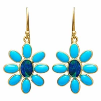 european and american new products retro bohemian flower drop luxury earrings personalized jewelry wholesale