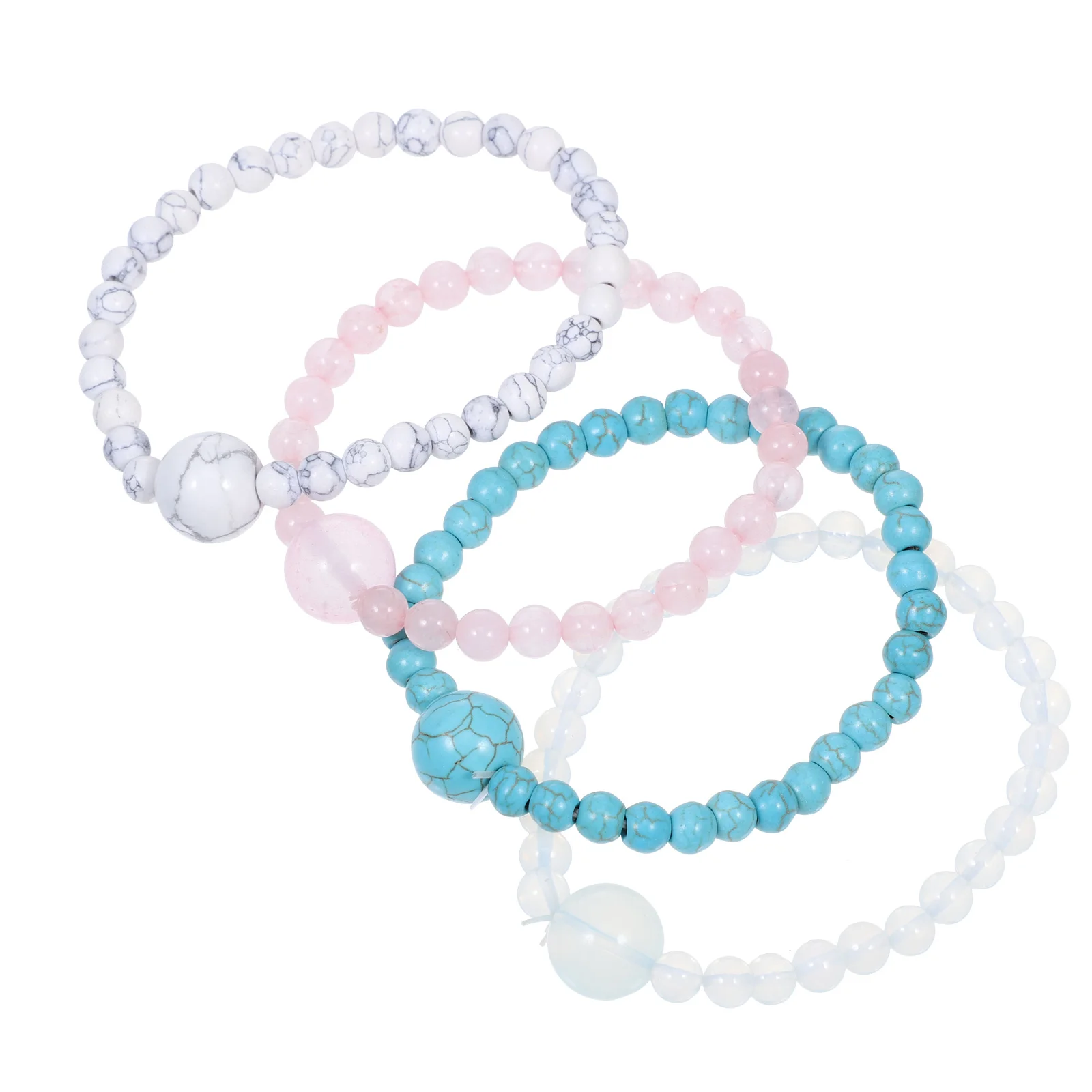 

4Pcs Travel Relief Bracelet Beaded Bracelet Decorative Bracelet Nausea Relief Bracelet for Travel Car Outdoor Decor