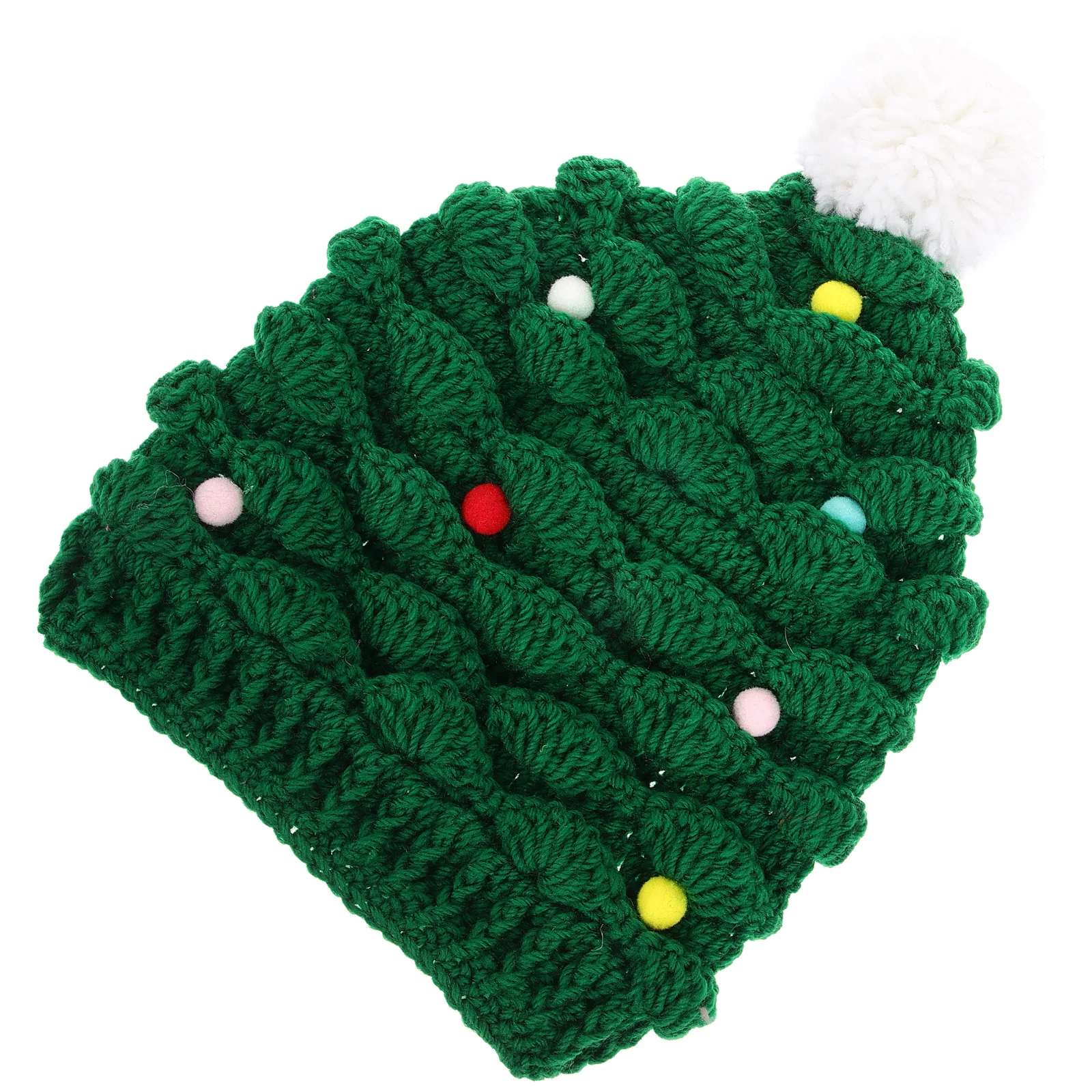 

Christmas Knitted Hat Christmas Tree Christmas Winter Knitted Crochet Beanie Cap