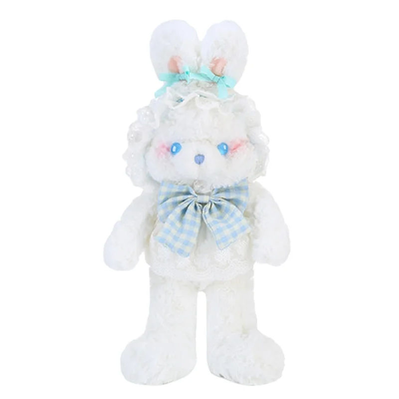 

30/45/55cm Soft Bear Rabbit Plush Toy Dressed Lolita Bunny Doll Hug Pillow Stuffed Animal Cartoon Bears Plushies Child Girl Gift