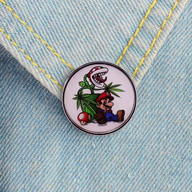 Классическая фигура MarioBros эмалированная булавка ретро значок аркадной игры