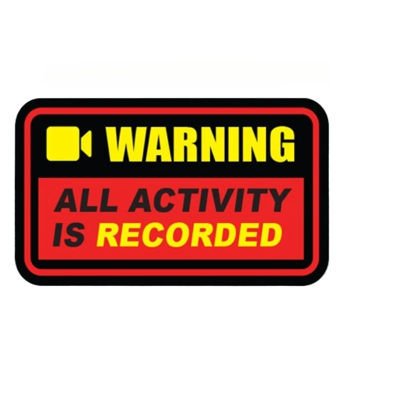 

Автомобильные наклейки, предупреждающие наклейки для записи активности, предупреждающие защитные двери, бизнес-камера, 13 см, ПВХ, KK