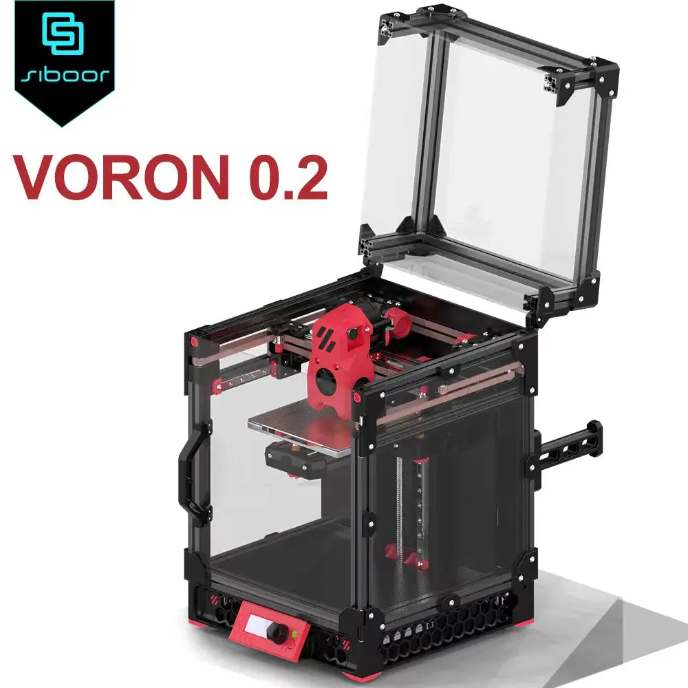 

VORON V0.2 R1 3D Printer WiFi Onboard Klipper DIY Upgraded Mini Stealthburner 0.2 Full Kits 3D Printer Kit + Enclosed Panels