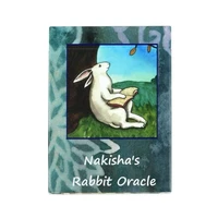 new english card deck nakishas rabbit oracle card cute rabbit pattern for child holiday party children toy gift board game