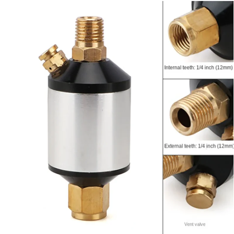 Water Separator Air Compressor Water Separator Oil Air Source Water Separator with Drain Valve for Spray Gun Air Tool Parts