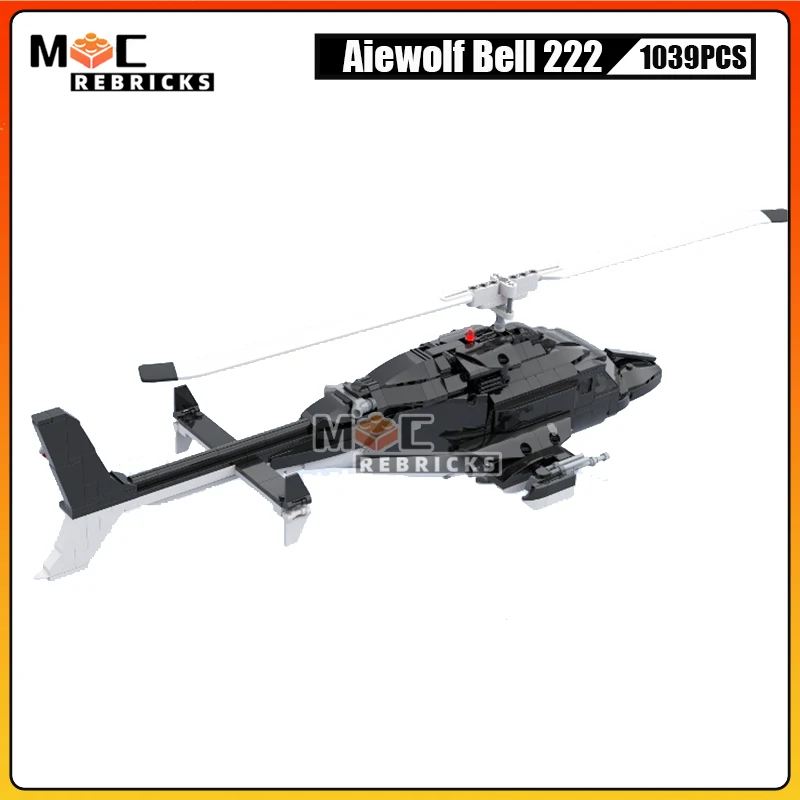 Конструктор Airwolf Bell 222 MOC из сериала сделай сам