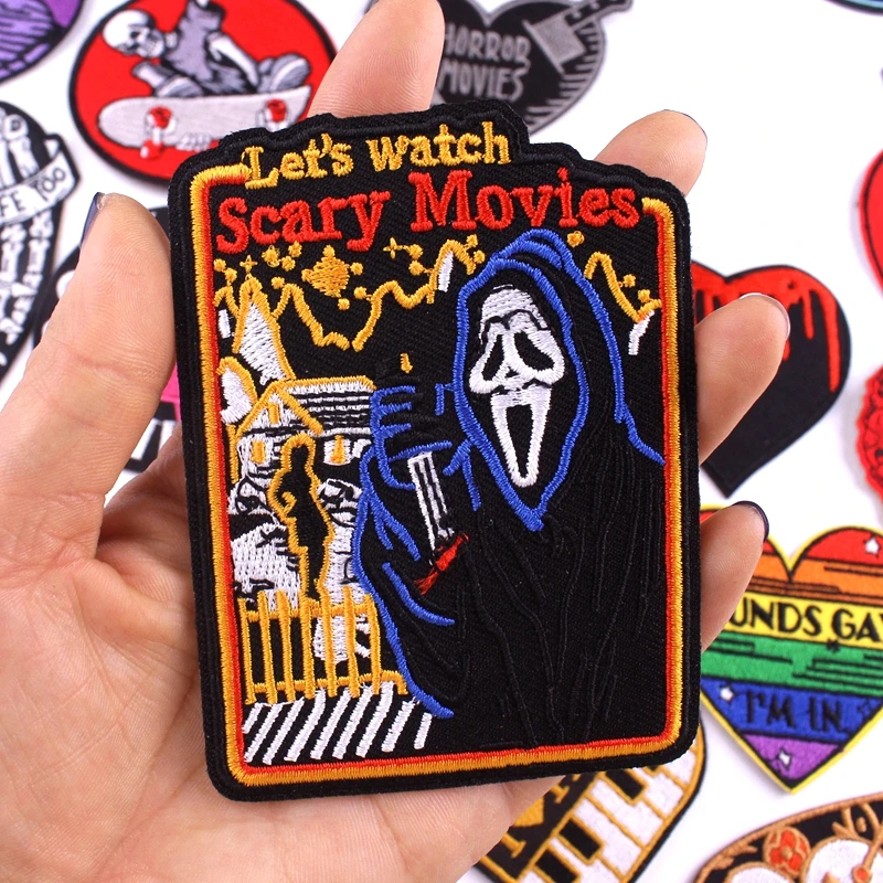 Нашивка в стиле панк аппликация виде любящего сердца черепа нашивки для одежды