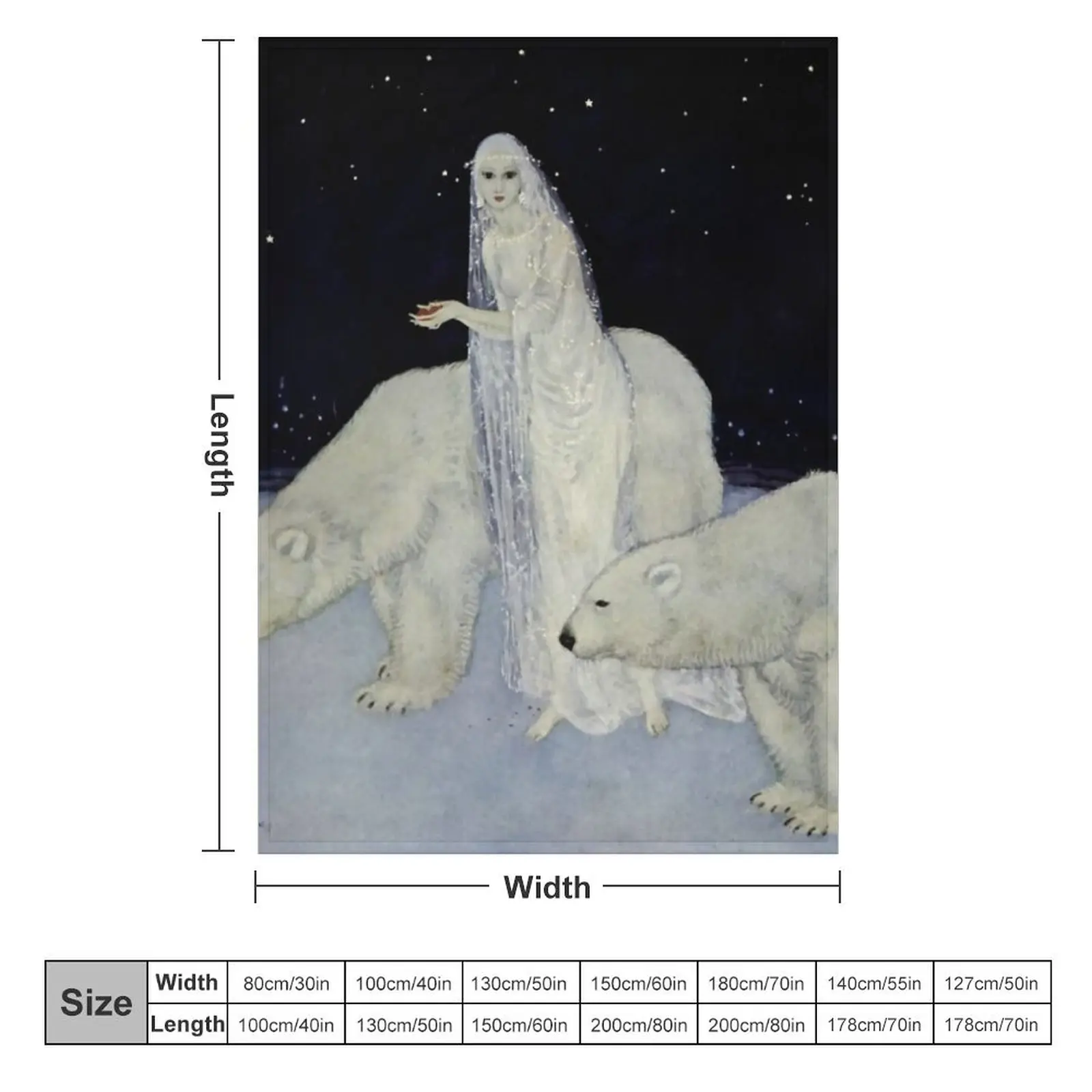 Одеяло Снежная королева от Edmund Dulac дизайнерские покрывала мягкие одеяла