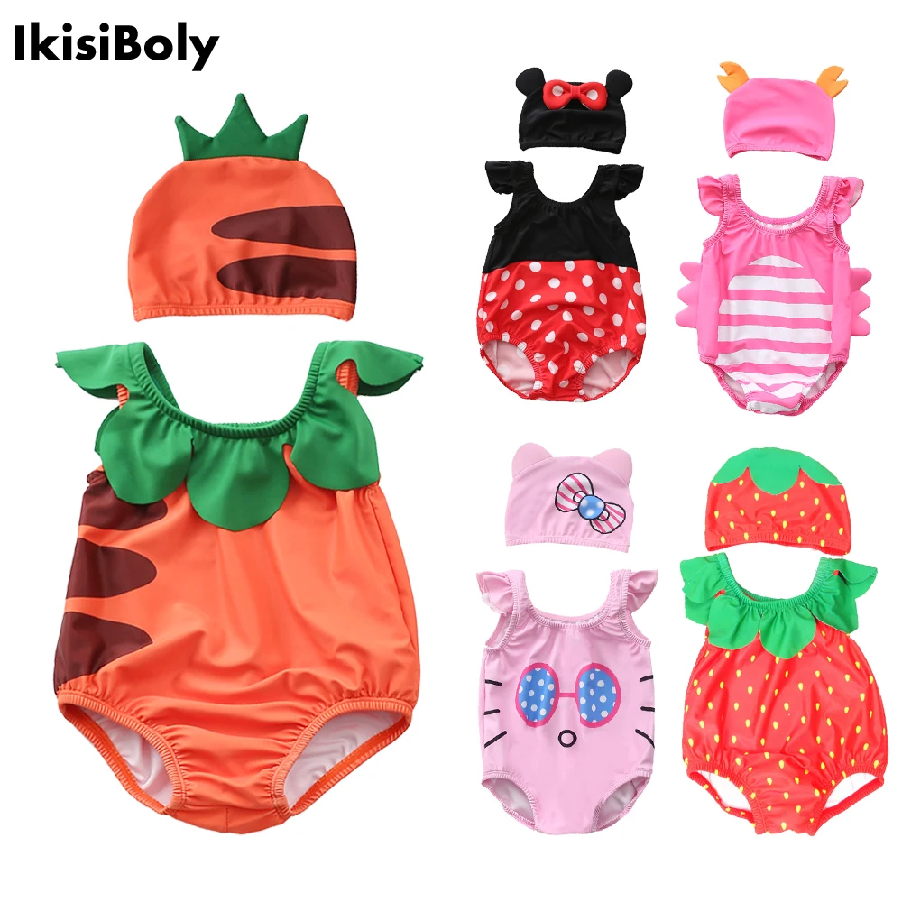 

Newborn 0-3Years Baby Girls Boys Swimwear New Fruits Little Beach Swimsuit Toddler Kids Bathing Clothes 2pcs Set Outfits 2022