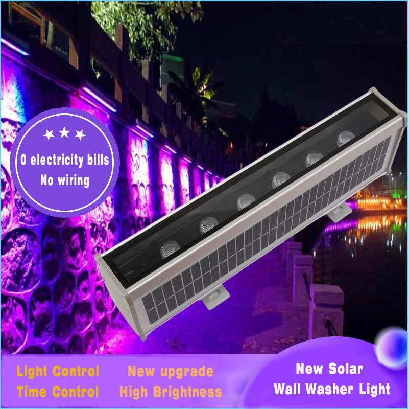 

Solar Light Outdoor LED Window Sill Lamp Wall Washer 6W/10/W/20W Advertising IP65 Waterproof Street Bridge ing