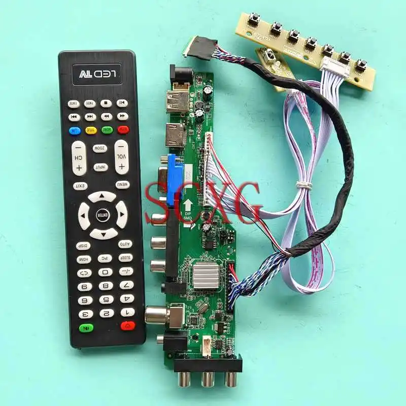 

DVB Digital LCD Matrix Controller Board Fit LTN121AT11-801/803 1280*800 VGA HDMI-Compatible DIY Kit AV RF USB 12.1" 40 Pin LVDS