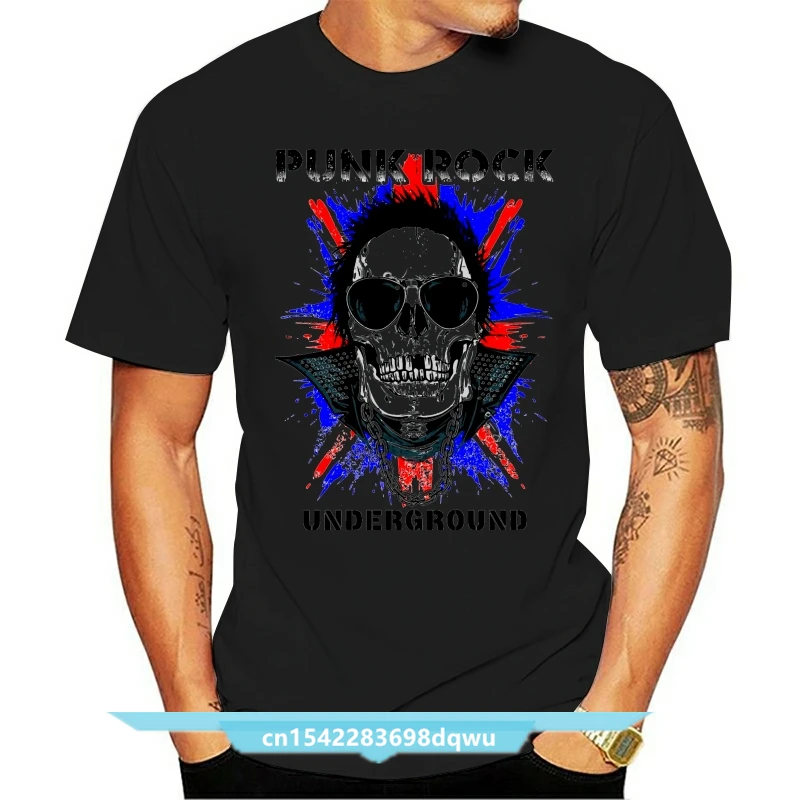 

Velocitee Mens T Shirt Punk Rock Underground Skull V86 Humorous Tee Shirt