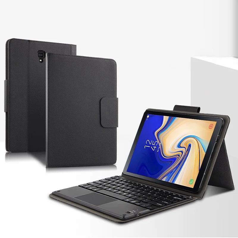 

Деловой чехол из искусственной кожи с Bluetooth-клавиатурой для Samsung Galaxy Tab S4, чехол T830 T835, защитный чехол для планшета 10,5 дюйма, чехол с ручкой