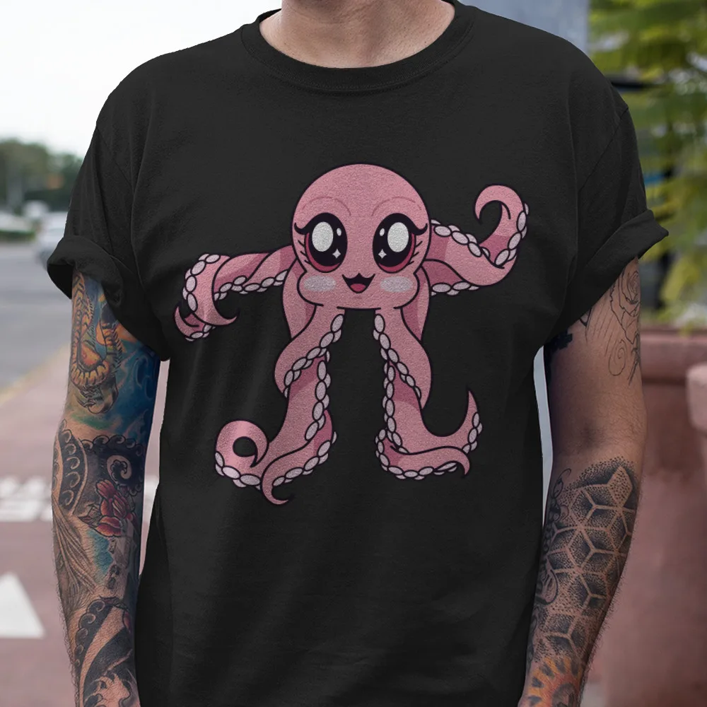 PI игривый Kawaii футболка с Осьминогами мужской мальчик девочка Забавный подарок