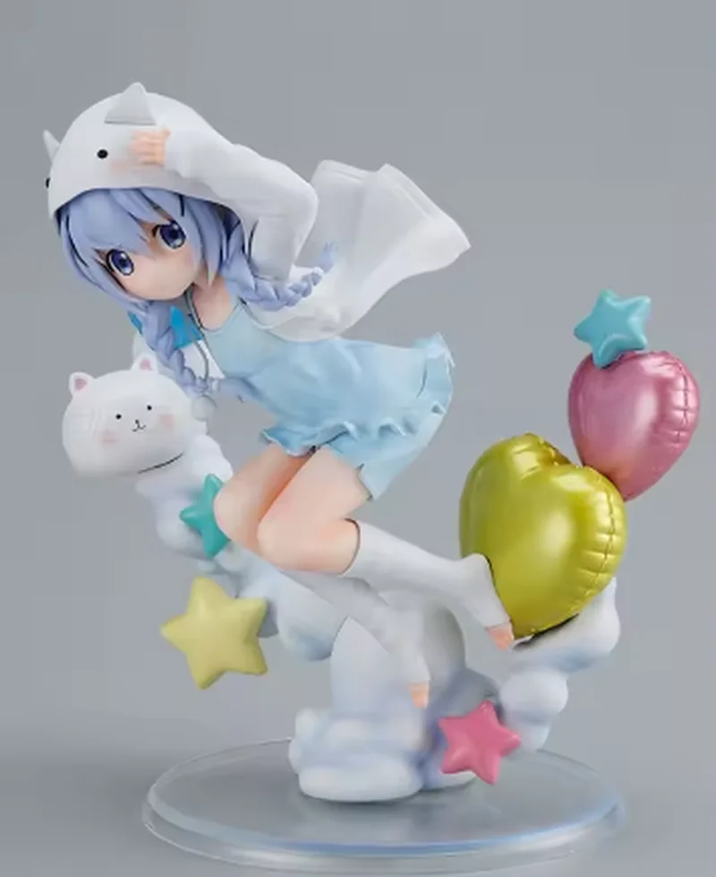 Фото Фигурка аниме Chino Kafu Tippy Is The Order A Rabbit Hoodie Фигурка Коллекционная игрушка Настольный декор для фанатов Подарок на день рождения ﻿ №5