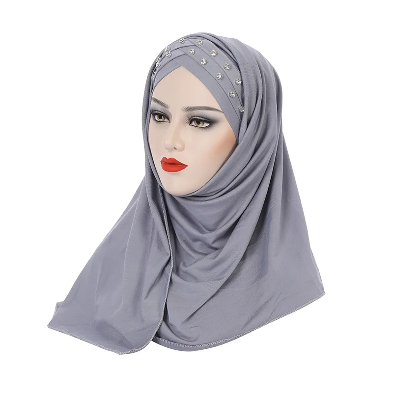 

Hijab with Cap Attached Neck Cover Turban Underscarf Hijab Bonnet for Women Ladies Muslim Fashion Head Scarf Headwraps Islam