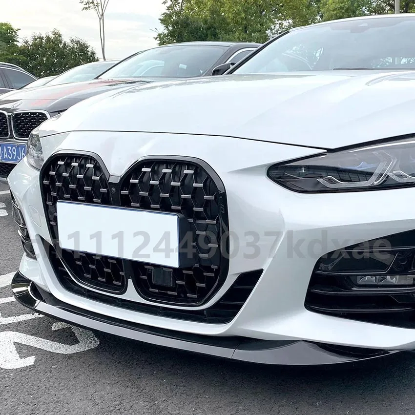 Фото Для BMW 4 серии 425i 430i G22 G23 MP (2020+) передний бампер, спойлер-накладка, карбоновый дизайн/глянцевый черный, нижний дефлектор воздухозаборника №4