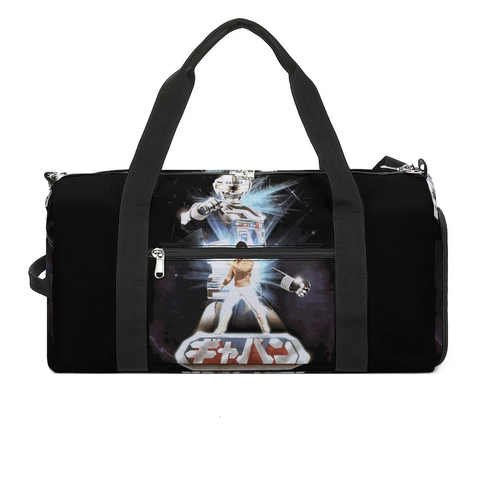 

Gavan Gym Bag Space Sheriff Gavan Training Sports Bags Couple Printed with Shoes Retro Fitness Bag Outdoor Handbags