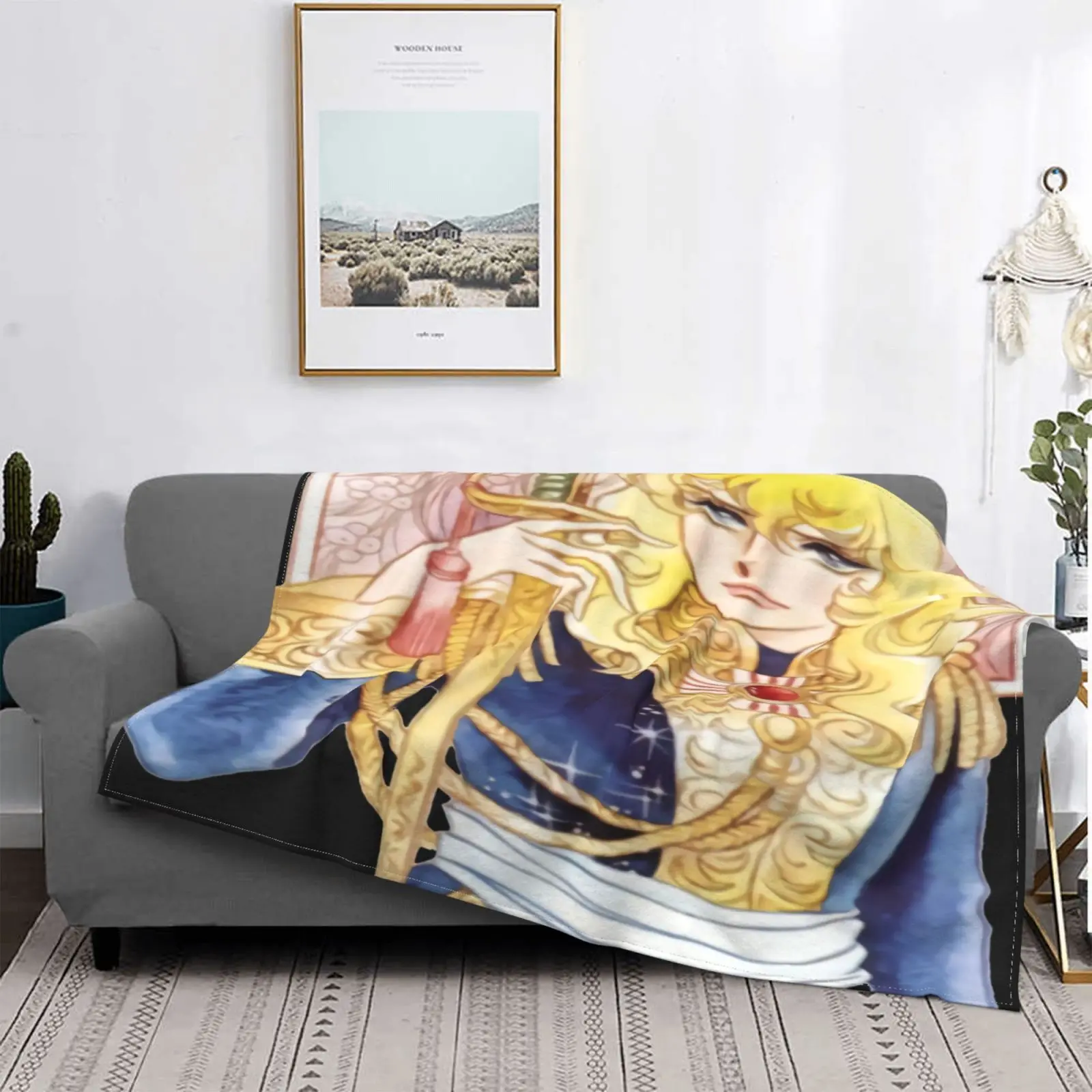 

Maglia Meme Tributo Lady Oscar Francia Blanket On The Bed Hairy Winter Bed Covers Tapestry Plaid Sofa Blanket Gown Anime Plush