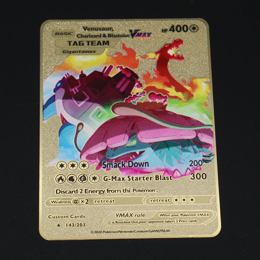 

27 Styles Anime Pokemon Iron Shiny Cards Pikachu Mewtwo Charizard GX Vmax Rare Metal Gold Pack Game Collection Cards Gift Kids
