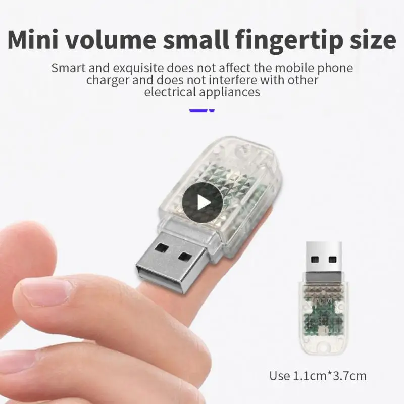 

7 Colors Car Interior Light Durable Mini Usb Touch Light Universal Car Interior Accessories Voice-activated Rhythm Light