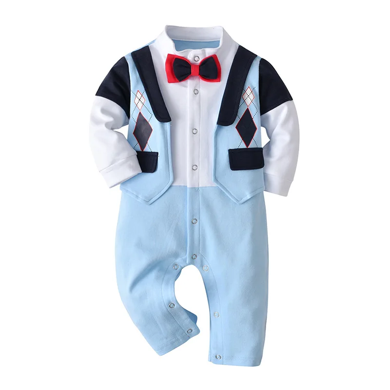 Baby Boys Gentleman Outfits Suits Clothing Spring and Autumn Children One-Piece Rompers Baby Boy Clothes