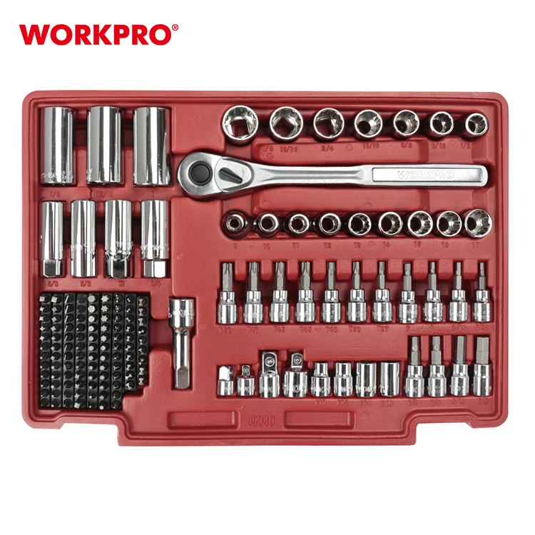 Торцевой ключ WORKPRO 450, набор механических ручных инструментов с выдвижным ящиком