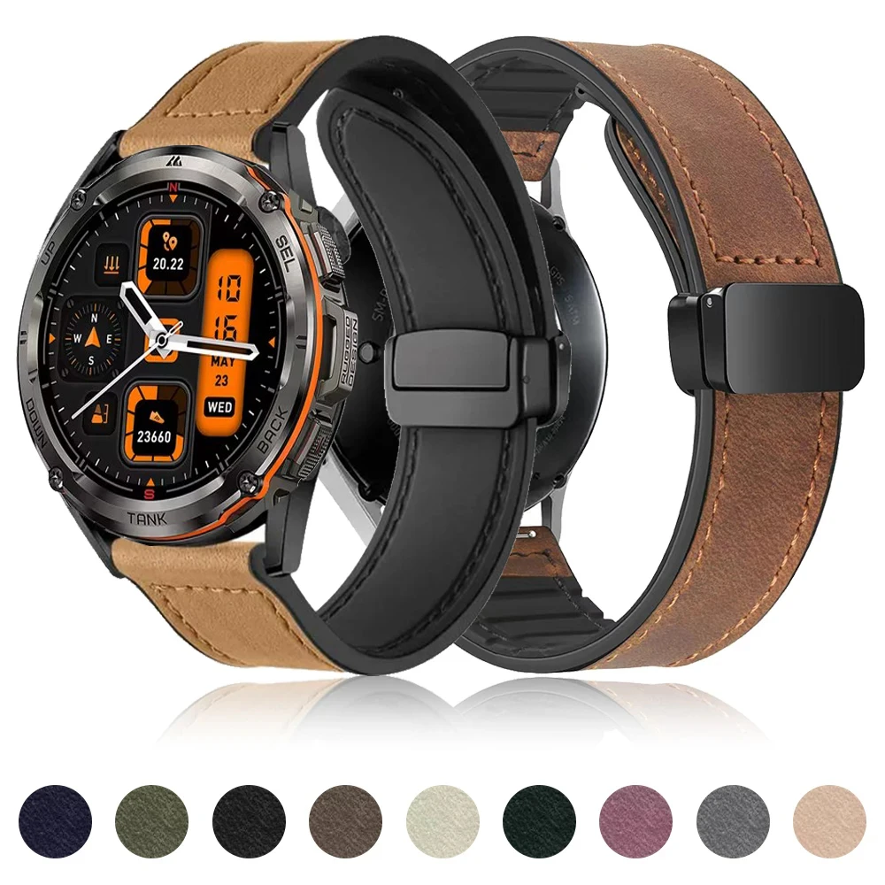 Кожаный силиконовый ремешок для KOSPET TANK T3 Ultra Band браслет 20 мм 22