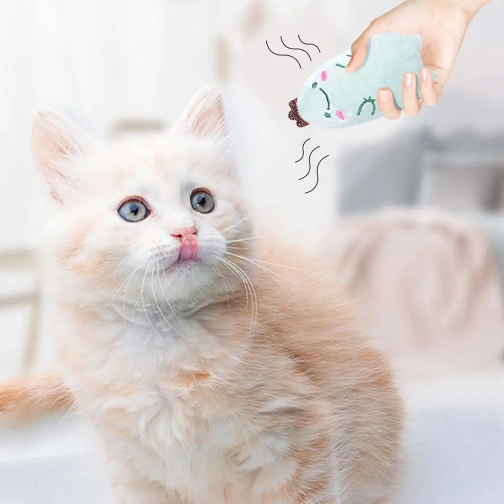 

1 Pc Catnip Plush Cat Toy Creative Oval Plush Puppet Toys Molar Bite Resistant Cat Interaction Supplies Safe Cat Accessories