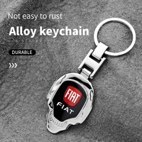 metal car keychain for fiat 500 abarth panda stilo bravo 2 500x doblo 600 500l styling emblem badge key chain rings accessories