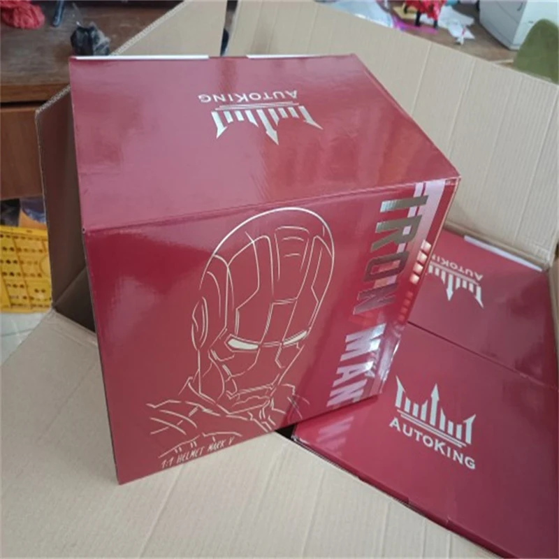 Marvel Cosplay Iron Man MK5 Helmet 1:1 Electric Multi-piece Opening and Closing English Voice Remote Control Role-playing |