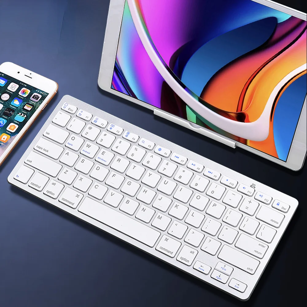 

Bluetooth-compatible Wireless Keyboard 78 keys Office For ipad Phone Tablet Compatible Keyboard and Mouse For Mac OS iOS Android
