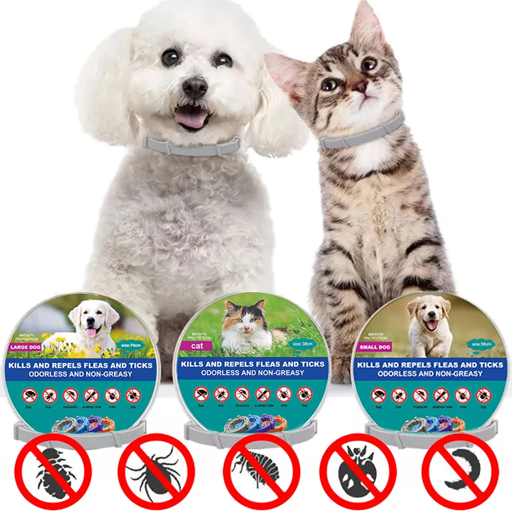 

Dog Cat Anti Flea Ticks Antiparasitic Collar Retractable Mosquitoes Repellent Pet Collar For Dog Cat Puppy Large Dog Accessories