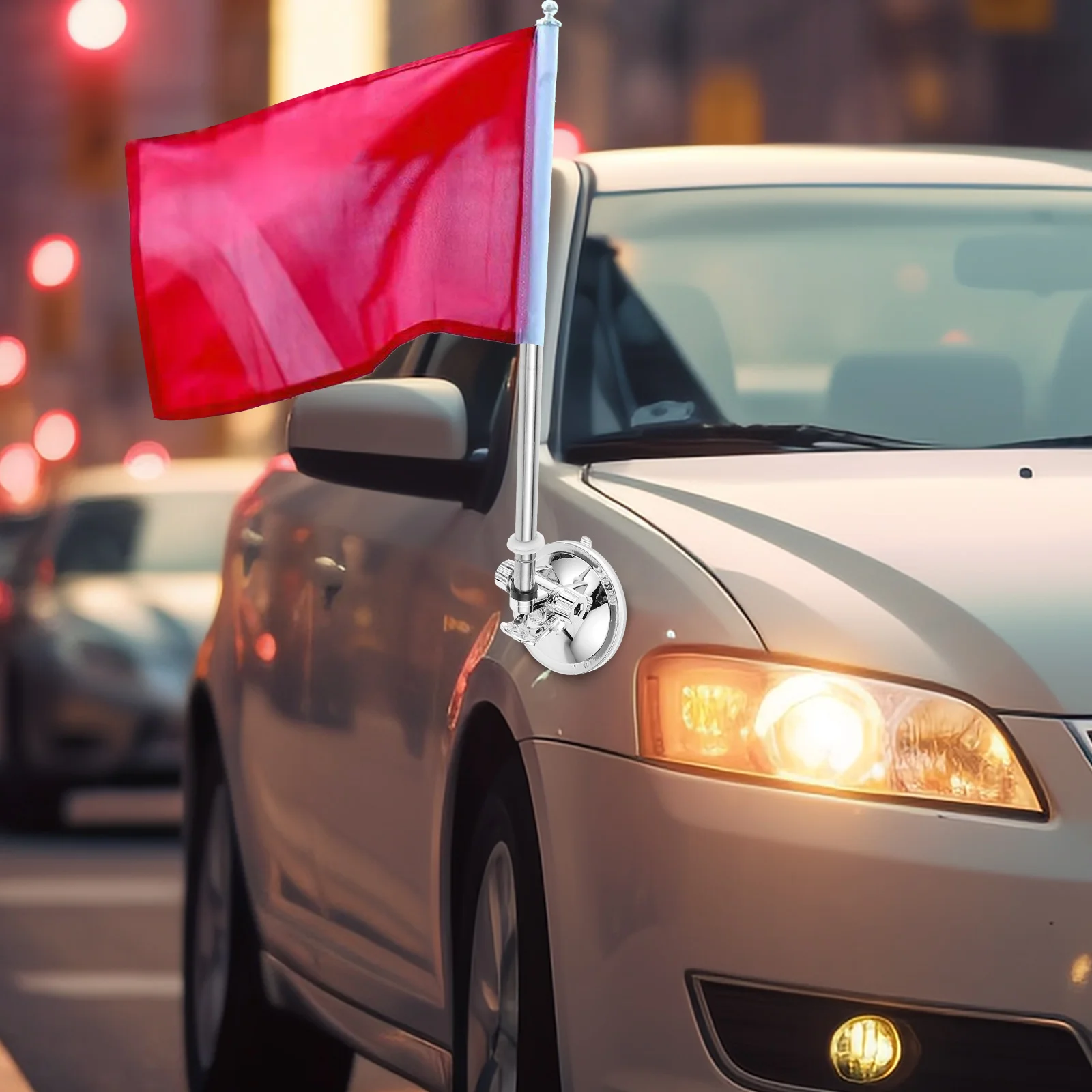 Подставка для флагштока из нержавеющей стали на присоске автомобильное