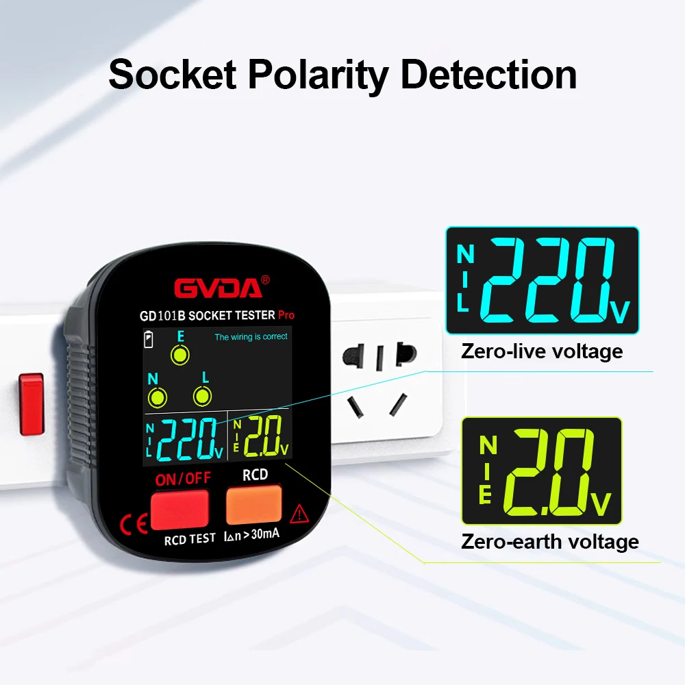 Тестер розеток GVDA проверка детектор напряжения электрический выключатель