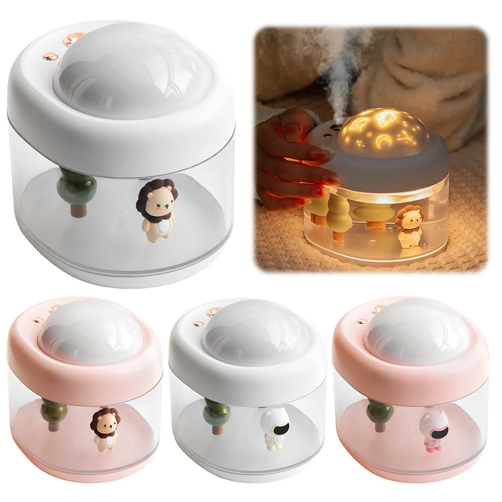 Прохладный увлажнитель тумана со звездным проектором и ночником воздуха для