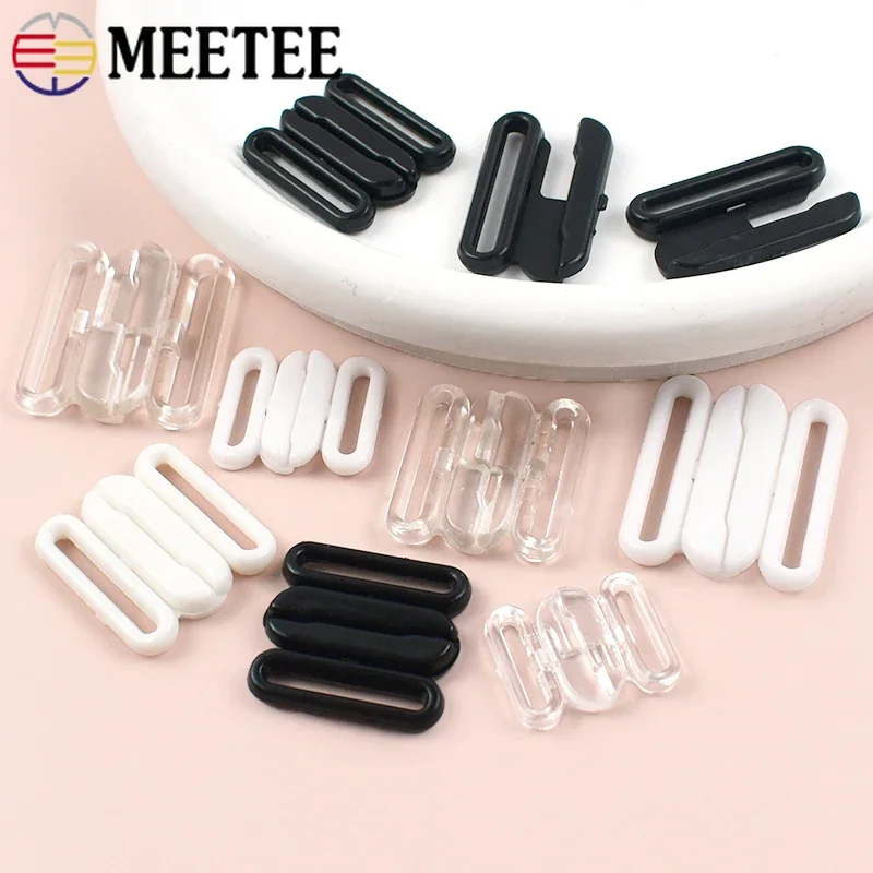 Фото 20/50 комплектов Meetee 10-20 мм, пластиковый бюстгальтер, регулируемая пряжка, зажим для бикини, крючок для шитья нижнего белья, застежка для купальников, застежка, аксессуары №5