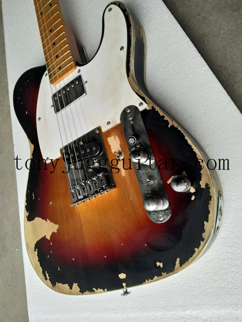 

Custom Shop Heavy Relic Worn Vintage Sunburst Andy Summer TL Electric Guitar Boom Switch, H-S control ,Aged Hardware