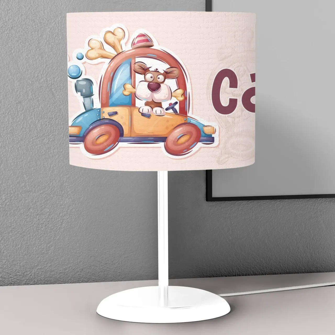 

Cute Dog Children Bedroom Nightstand Night Desktop Lamp Decorative Lampshade Book Reading Light Lantern Bedside