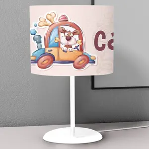 Cute Dog Children Bedroom Nightstand Night Desktop Lamp Decorative Lampshade Book Reading Light Lantern Bedside