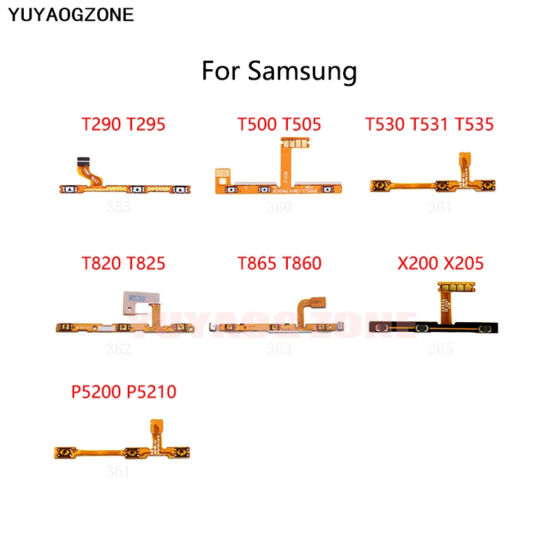 

Power Button Switch Volume Button On / Off Flex Cable For Samsung T290 T295 T500 T505 T530 T535 P5200 T820 T825 T865 T860 X200