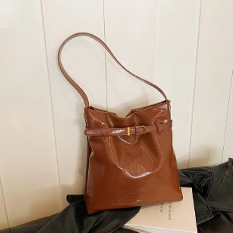 Женская сумка-мешок из ПУ кожи