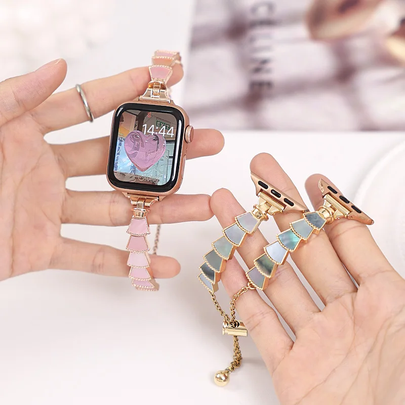 

Металлический ремешок для apple watch band 49 мм 40 мм 38 мм 44 мм 45 мм 42 мм роскошный женский подарочный браслет correa iwatch series 8 7 6 4 SE 3