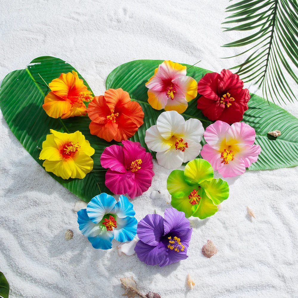 Free Shipping 50pcs/lot F1170 11color 15cm Foam Hibiscus Hair Pick Hair Accessories Hawaii Tropical Flower Headwear