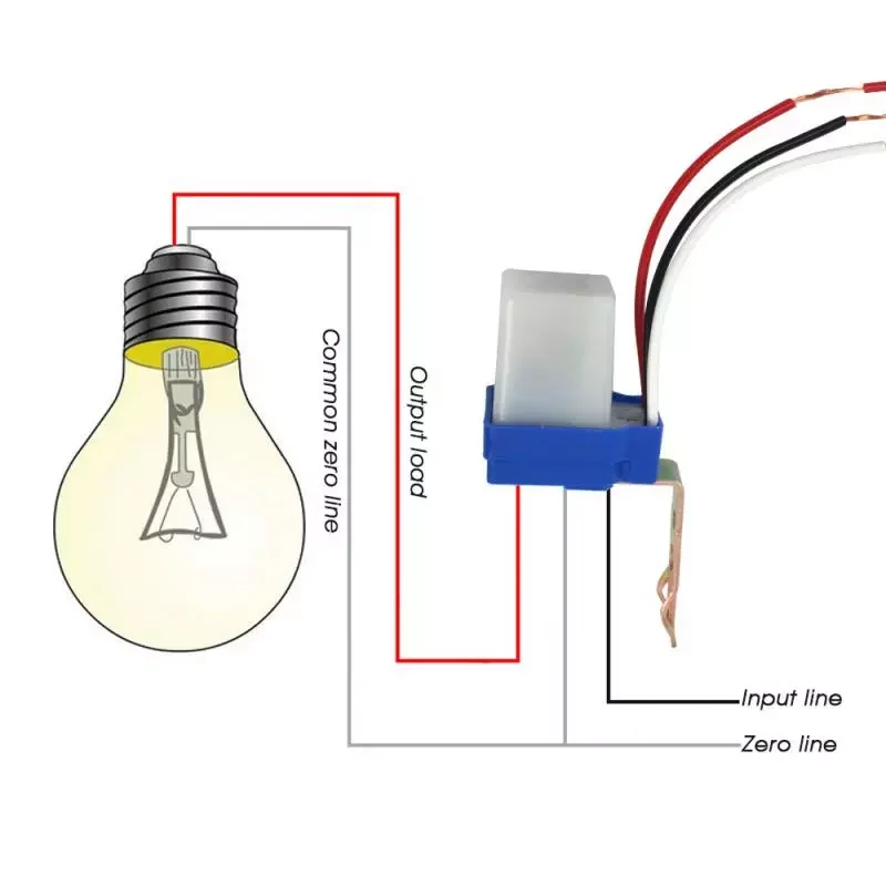 

12V 24V 220V AS-10 10A Photoswitch Sensor Switch Auto On Off Photocell Street Light Control AC/DC