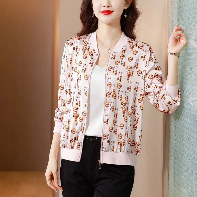 Новинка 2022 модная весенняя женская куртка с принтом тонкая офисная