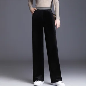 korean fashion streetwear summer high waist Women's wide leg Capris pants for women baggy straight p in Pakistan